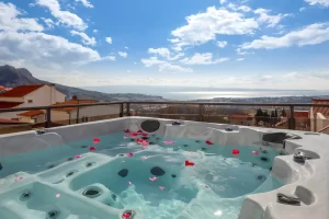 private jacuzzi in coastal villa in croatia